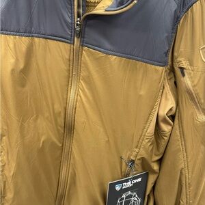 Kuhl Gray and Tan Performance Jacket Lightweight Water-Resistant